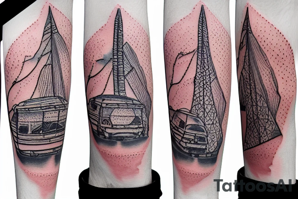The three ascents of Mont Ventoux tattoo idea