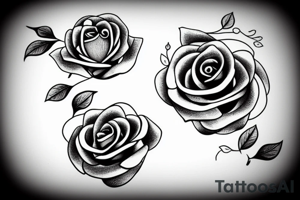 simple rose tattoo idea