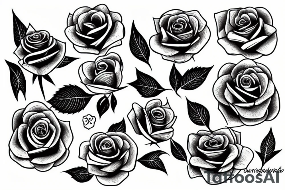 simple rose tattoo idea