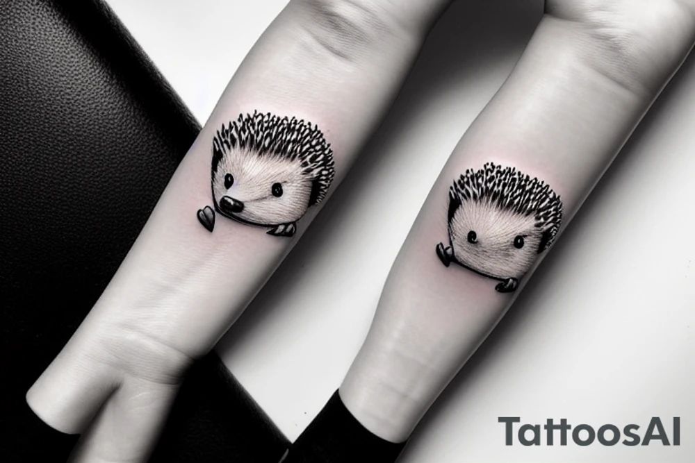 cute hedgehog tattoo idea