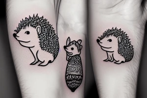 cute hedgehog tattoo idea
