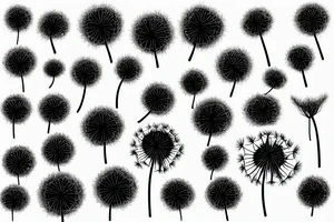 Small dandelion blowballs tattoo idea