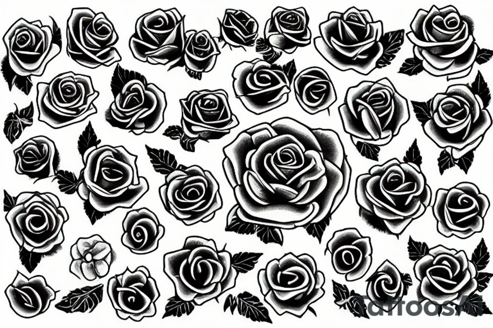 simple rose tattoo idea