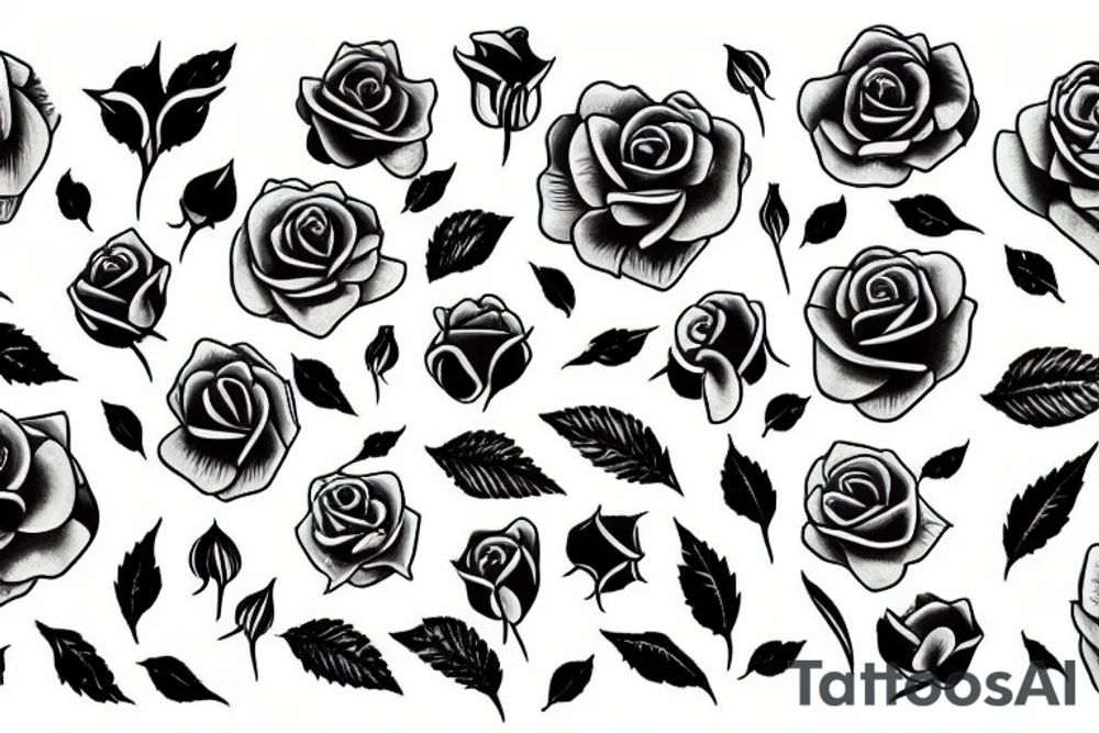 simple rose tattoo idea
