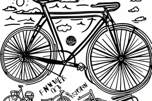 A bike ascending Mont Ventoux, featuring the weather station tattoo idea