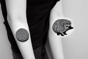 cute hedgehog tattoo idea