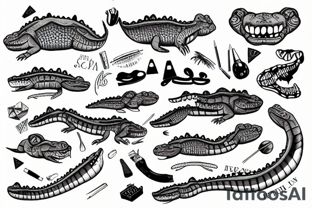 Manchester city killing a crocodile tattoo idea