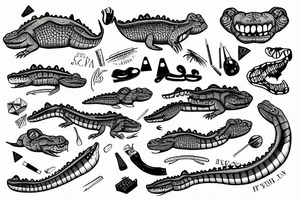 Manchester city killing a crocodile tattoo idea