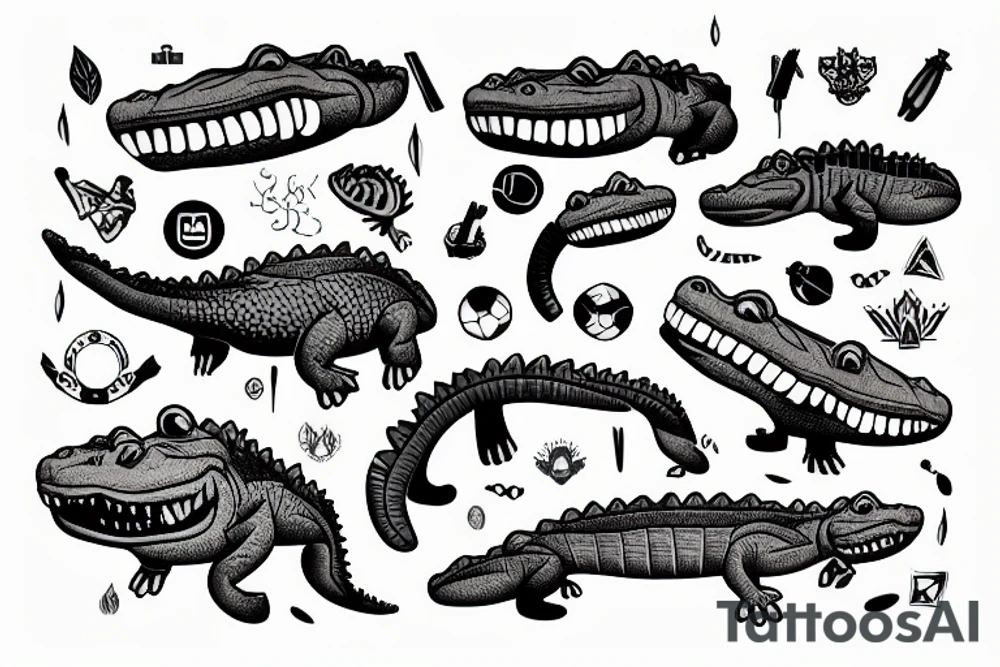Manchester city killing a crocodile tattoo idea