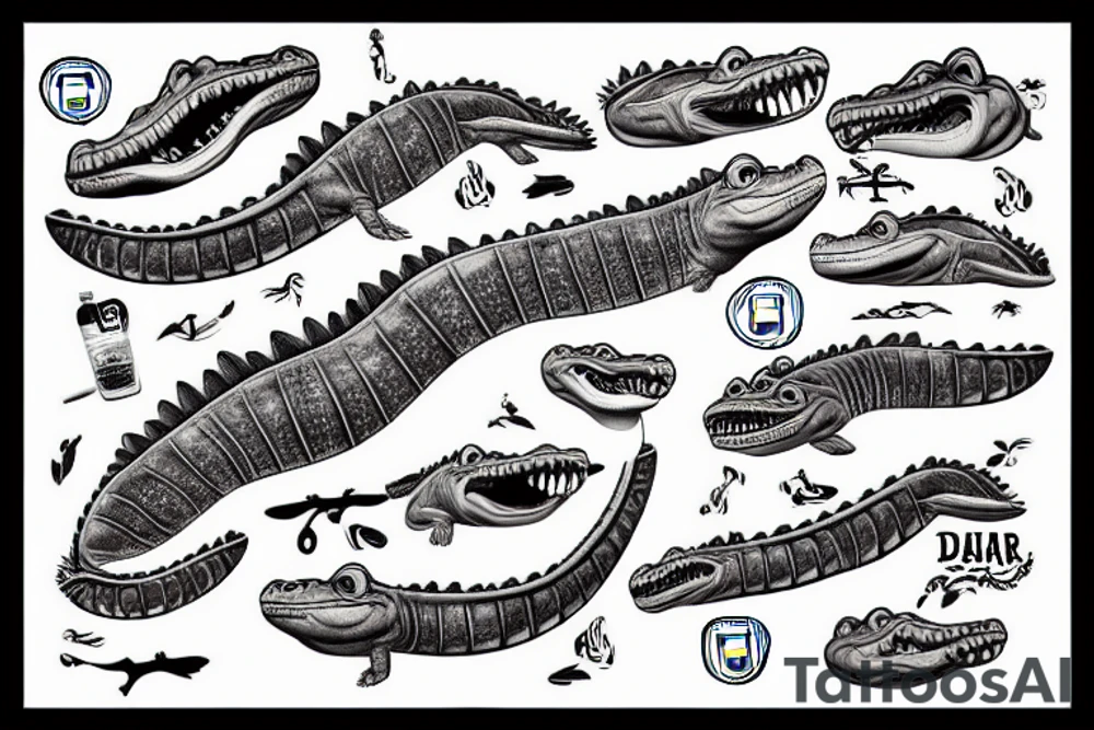 Manchester city killing a crocodile tattoo idea