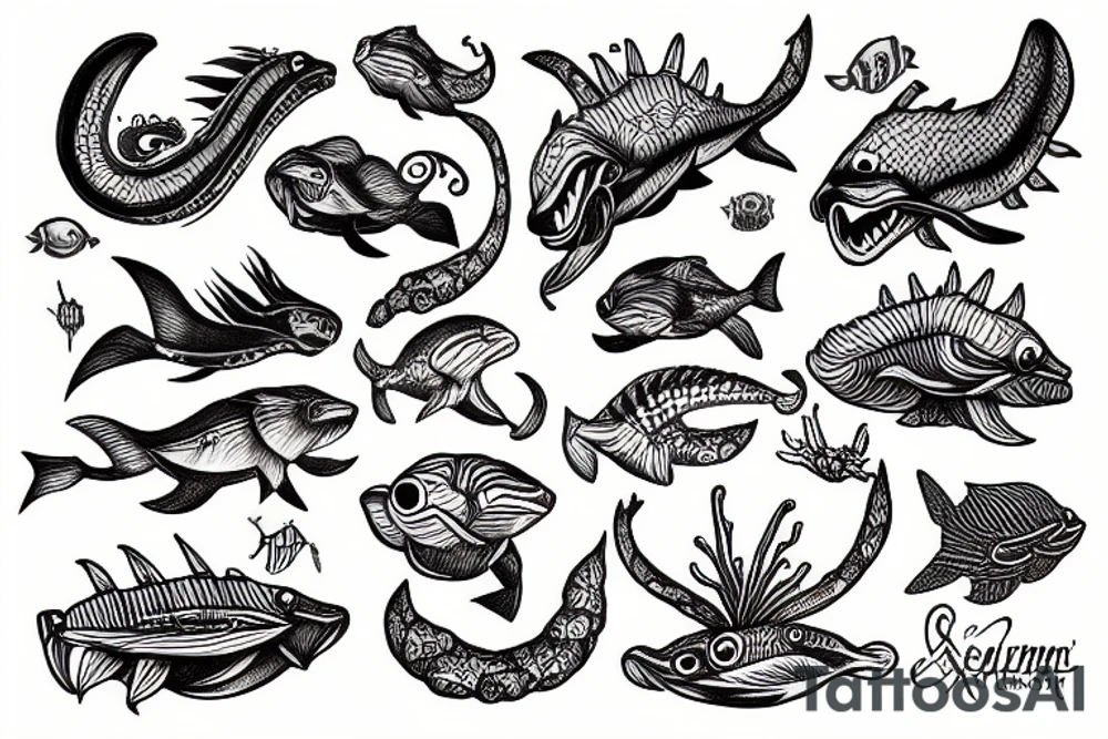 sea emperor leviathan tattoo idea