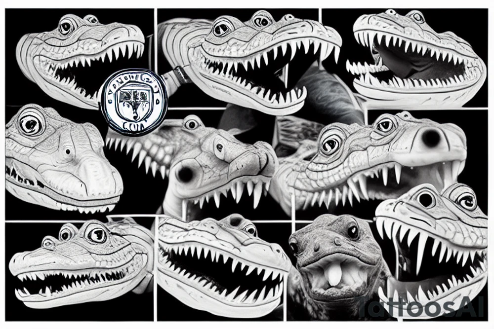 Manchester city fighting a crocodile tattoo idea
