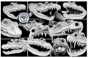 Manchester city fighting a crocodile tattoo idea