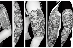 Spring between two fish bowls tattoo idea