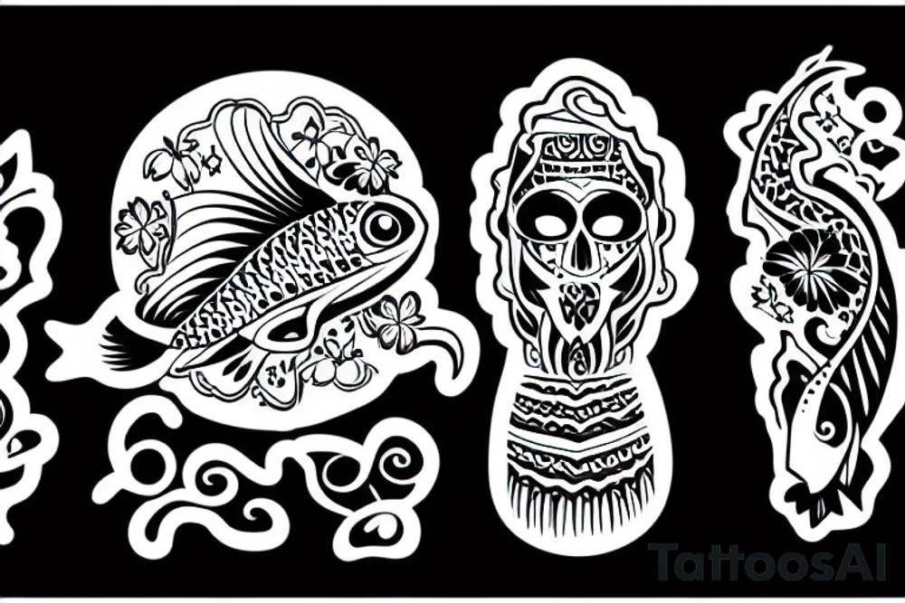 Spring between two fish bowls tattoo idea