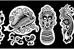 Spring between two fish bowls tattoo idea