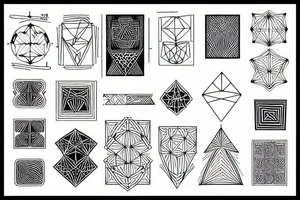 interlocking geometric shapes tattoo idea