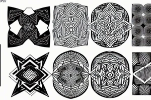 interlocking geometric shapes tattoo idea