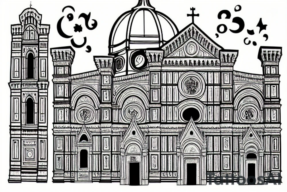 Santa Croce church from Florence tattoo idea