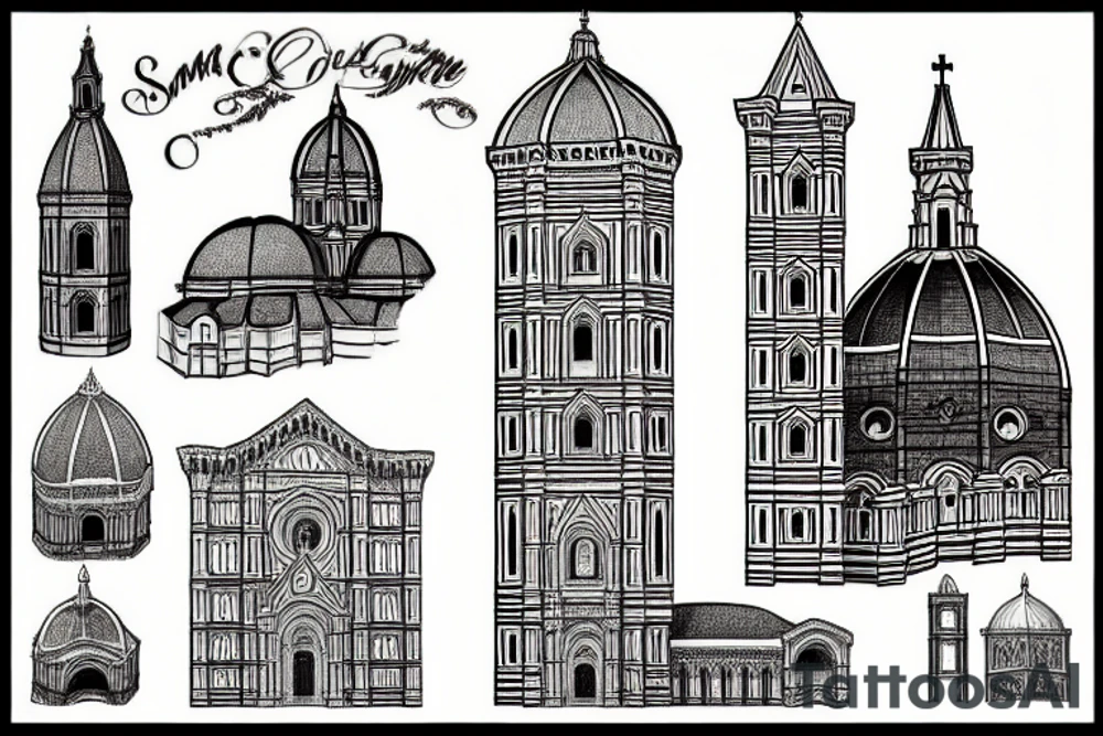 Santa Croce church from Florence tattoo idea