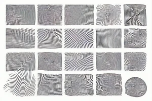 Minimal abstract lines spiral small Patterns tattoo idea