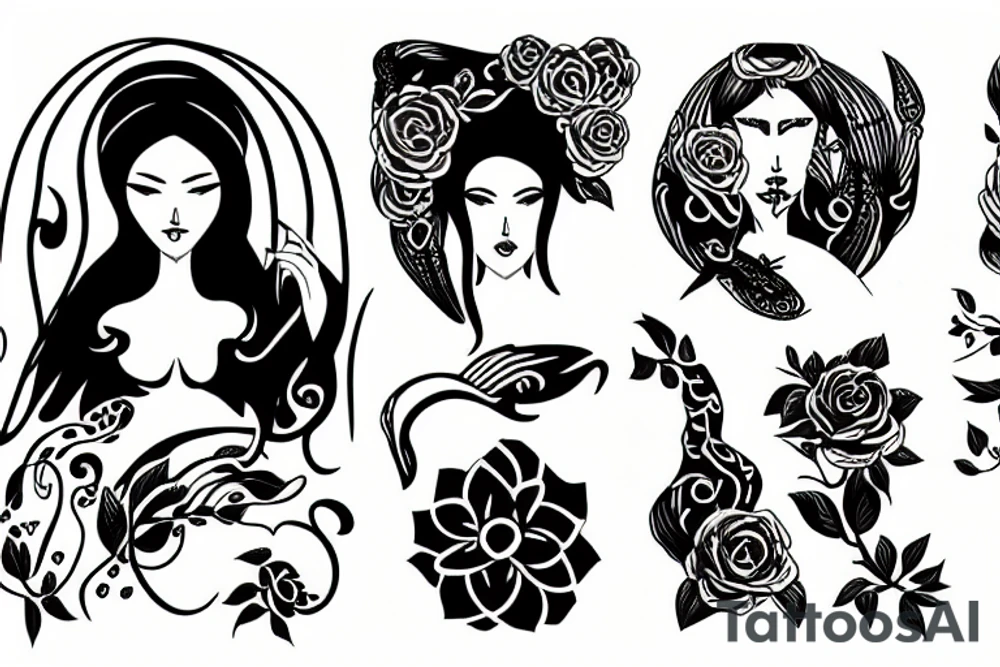 loab woman tattoo idea