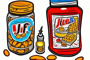 a jif peanut bar jar on a shelf oil still life tattoo idea