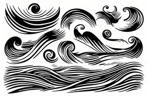 Waves surf tattoo idea