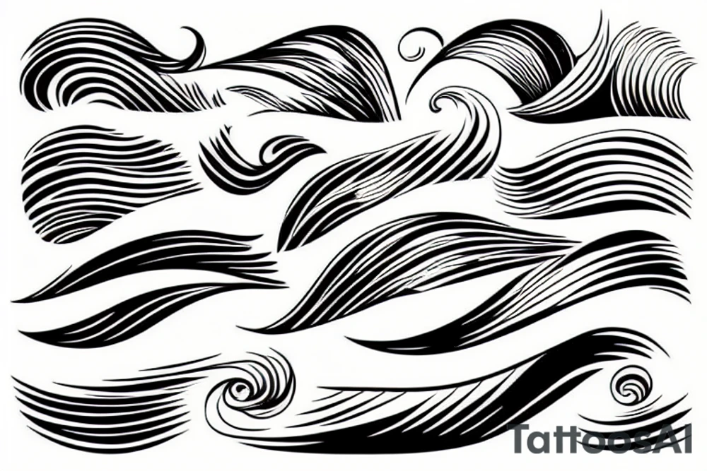Waves surf tattoo idea