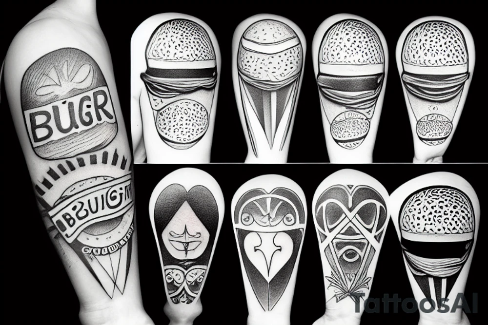 burger tattoo idea