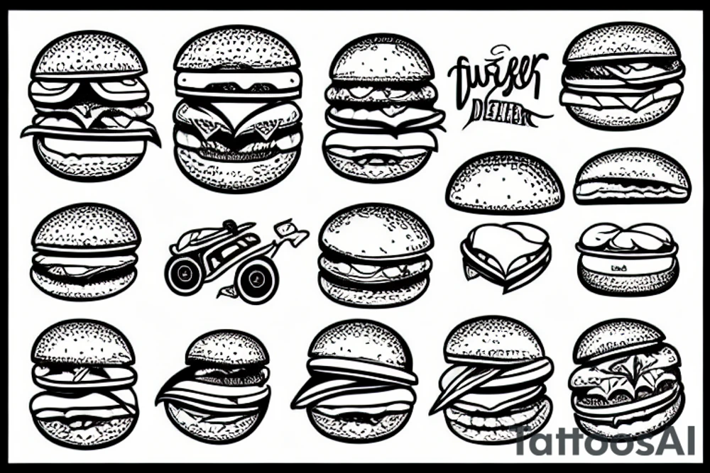 burger tattoo idea