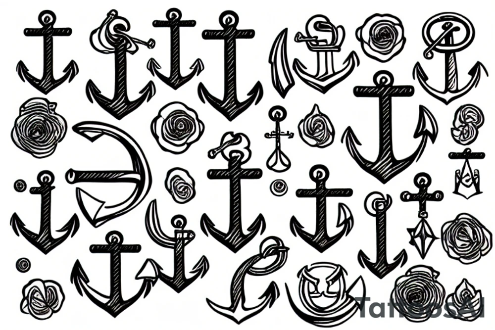 Anchor sailor tattoo idea