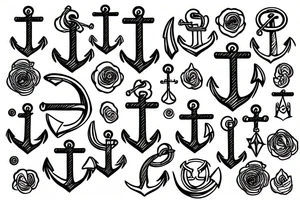 Anchor sailor tattoo idea