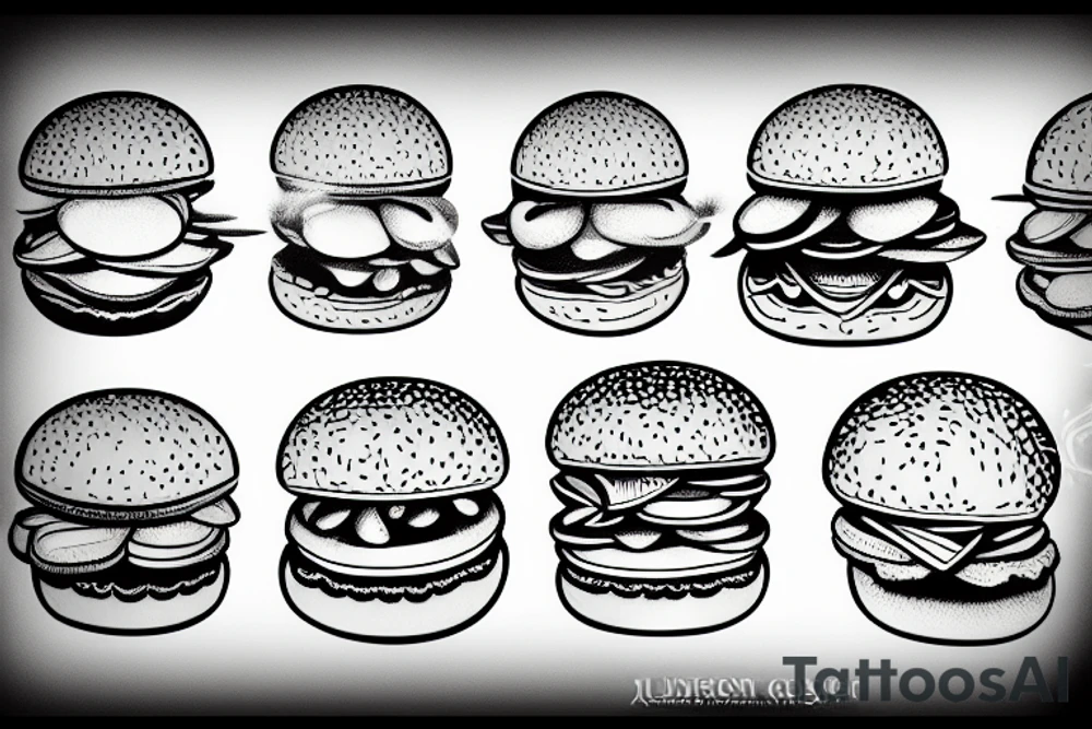 burger tattoo idea