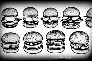 burger tattoo idea