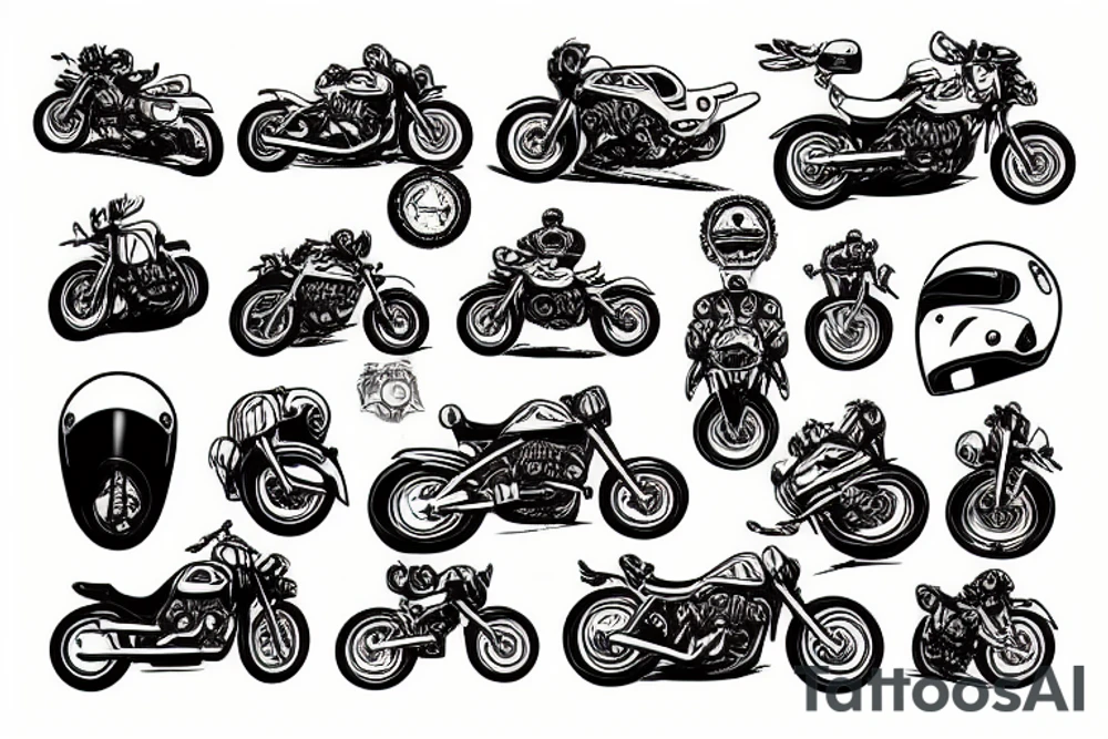 motorcycle accident memory tattoo idea
