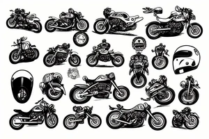 motorcycle accident memory tattoo idea