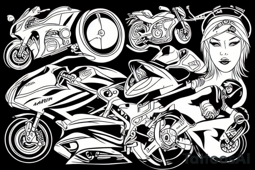 motorcycle accident memory tattoo idea