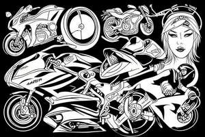motorcycle accident memory tattoo idea
