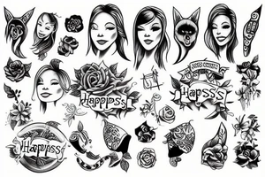 happines tattoo idea