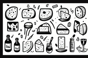 A toast with cheese melting on top tattoo idea