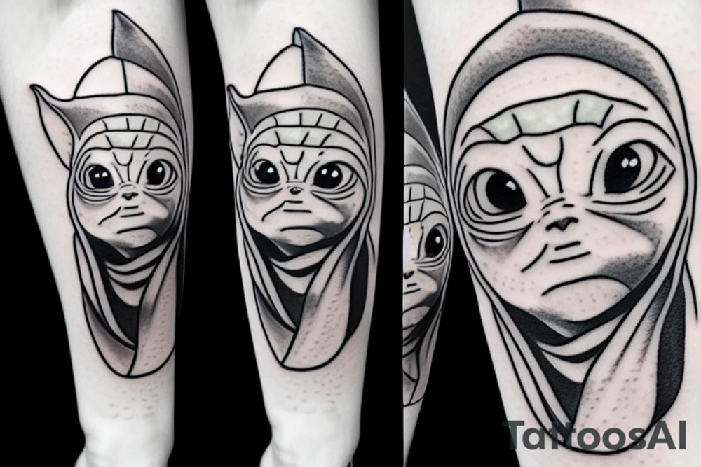 baby yoda tattoo idea
