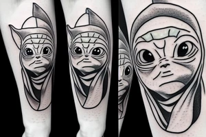 baby yoda tattoo idea