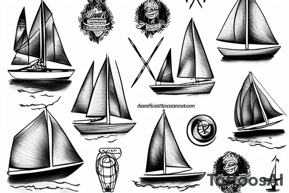 Minnesota sailboat camp tattoo idea