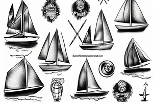 Minnesota sailboat camp tattoo idea
