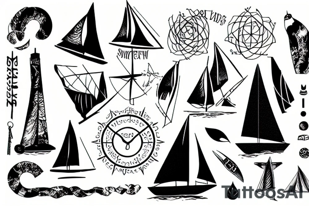 Minnesota sailboat camp tattoo idea