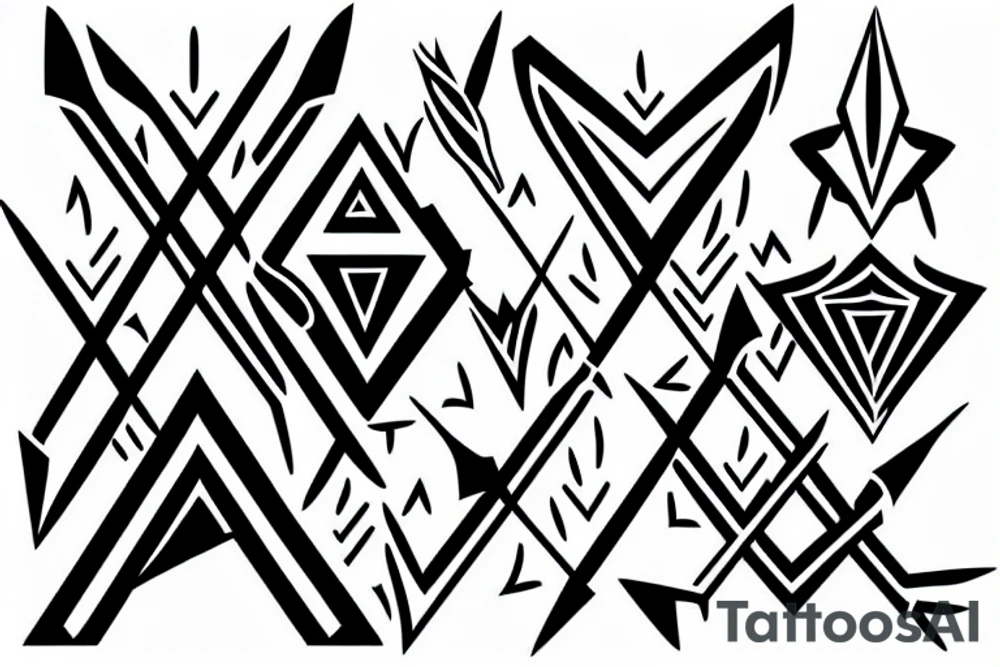 three arrow heads, fine line tattoo idea
