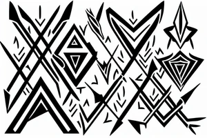 three arrow heads, fine line tattoo idea
