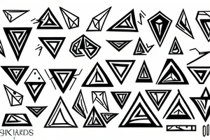 shaded triangles tattoo idea