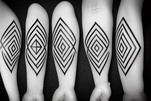 three chevrons pointing in the same direction tattoo idea